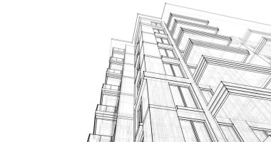 soyut mimari duvar kağıdı tasarımı, dijital konsept arkaplan