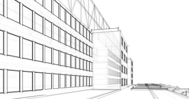 soyut mimari duvar kağıdı tasarımı, dijital konsept arkaplan