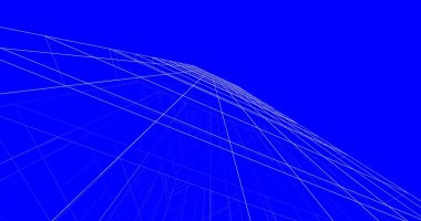 Mimari sanat konseptinde soyut çizgiler, minimum geometrik şekiller. 