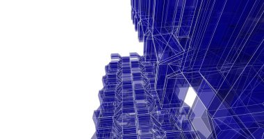 soyut mimari duvar kağıdı tasarımı, dijital konsept arkaplan