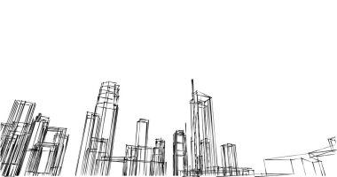 soyut mimari duvar kağıdı tasarımı, dijital konsept arkaplan