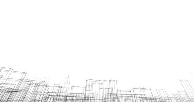 soyut mimari duvar kağıdı tasarımı, dijital konsept arkaplan