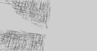 Arkaplanda mimari bina 3d illüstrasyon