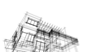 soyut mimari duvar kağıdı tasarımı, dijital konsept arkaplan