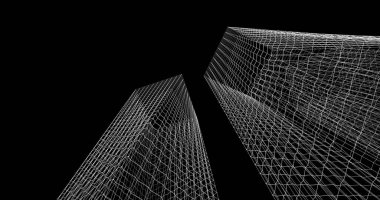 soyut mimari duvar kağıdı tasarımı, dijital konsept arkaplan