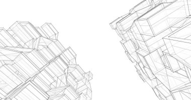 soyut mimari duvar kağıdı tasarımı, dijital konsept arkaplan