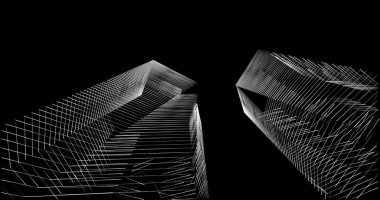 soyut mimari duvar kağıdı tasarımı, dijital konsept arkaplan