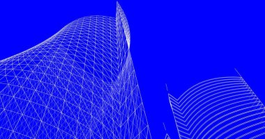 soyut mimari duvar kağıdı tasarımı, dijital konsept arkaplan
