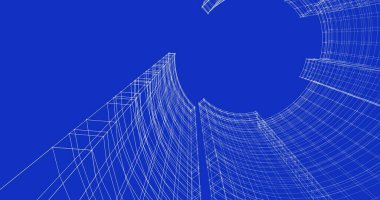 soyut mimari duvar kağıdı tasarımı, dijital konsept arkaplan