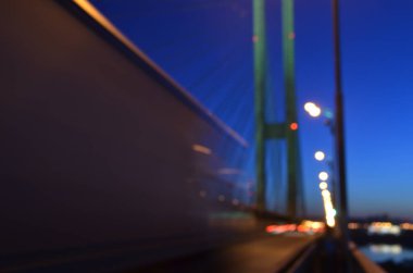 Bulanık soyut ışıklar gece şehrin arka planı