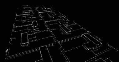 soyut mimari duvar kağıdı tasarımı, dijital konsept arkaplan