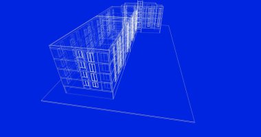 soyut mimari duvar kağıdı tasarımı, dijital konsept arkaplan
