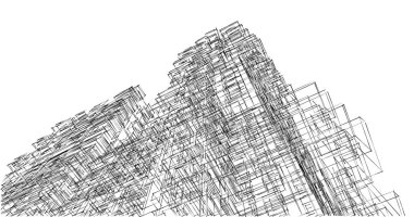 soyut mimari duvar kağıdı tasarımı, dijital konsept arkaplan