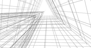 soyut mimari duvar kağıdı tasarımı, dijital konsept arkaplan