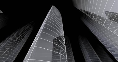 soyut mimari duvar kağıdı tasarımı, dijital konsept arkaplan