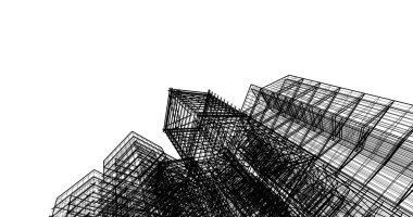 soyut mimari duvar kağıdı tasarımı, dijital konsept arkaplan