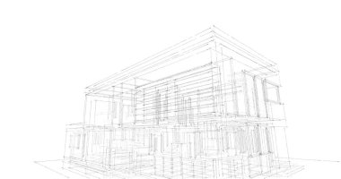 soyut mimari duvar kağıdı tasarımı, dijital konsept arkaplan