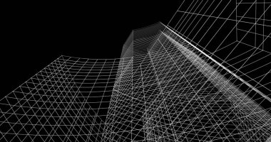 soyut mimari duvar kağıdı tasarımı, dijital konsept arkaplan