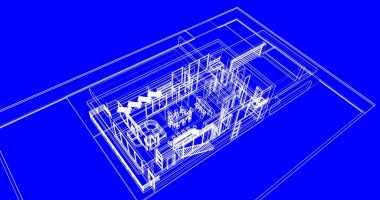 soyut mimari duvar kağıdı tasarımı, dijital konsept arkaplan