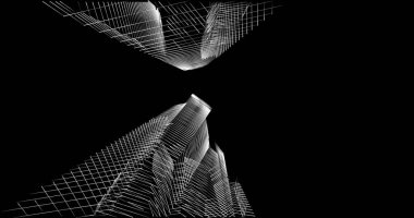 soyut mimari duvar kağıdı tasarımı, dijital konsept arkaplan