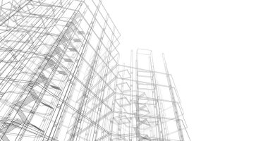 soyut mimari duvar kağıdı tasarımı, dijital konsept arkaplan