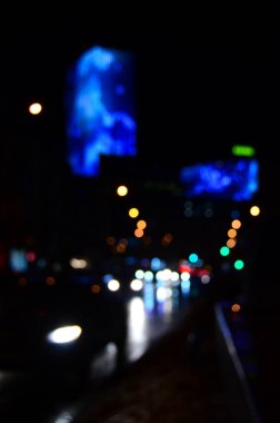 Bulanık soyut ışıklar gece şehrin arka planı