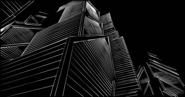 soyut mimari duvar kağıdı tasarımı, dijital konsept arkaplan