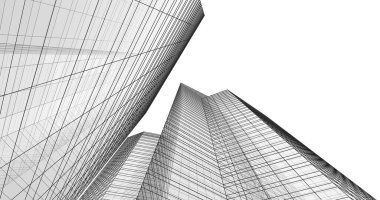 soyut mimari duvar kağıdı tasarımı, dijital konsept arkaplan