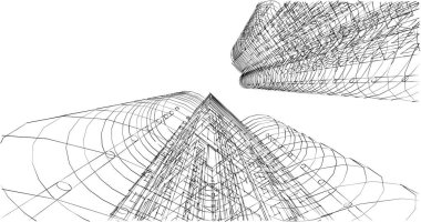 soyut mimari duvar kağıdı tasarımı, dijital konsept arkaplan