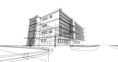 soyut mimari duvar kağıdı tasarımı, dijital konsept arkaplan