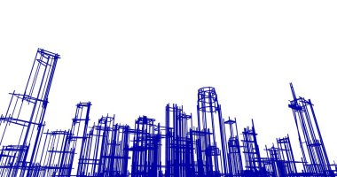 soyut mimari duvar kağıdı tasarımı, dijital konsept arkaplan