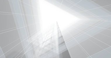 Mimari sanat konseptinde soyut çizgiler, minimum geometrik şekiller. 