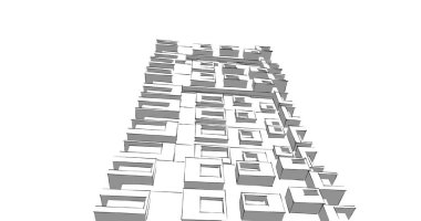 soyut mimari duvar kağıdı tasarımı, dijital konsept arkaplan