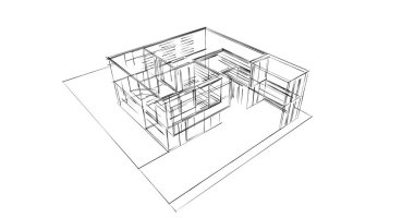 soyut mimari duvar kağıdı tasarımı, dijital konsept arkaplan