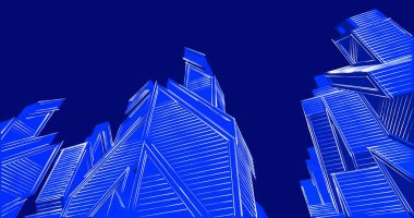 soyut mimari duvar kağıdı tasarımı, dijital konsept arkaplan