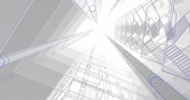 soyut mimari duvar kağıdı tasarımı, dijital konsept arkaplan