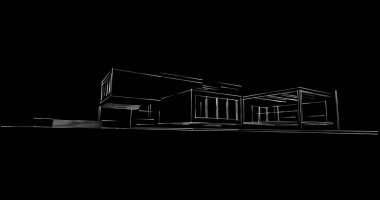 soyut mimari duvar kağıdı tasarımı, dijital konsept arkaplan