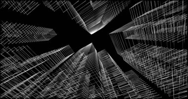 soyut mimari duvar kağıdı tasarımı, dijital konsept arkaplan