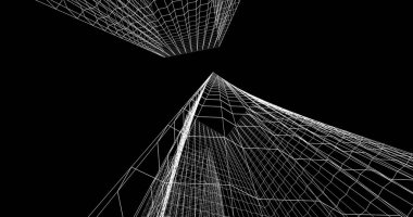 soyut mimari duvar kağıdı tasarımı, dijital konsept arkaplan