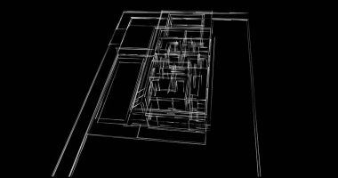 soyut mimari duvar kağıdı tasarımı, dijital konsept arkaplan