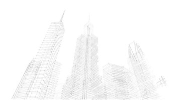 soyut mimari duvar kağıdı tasarımı, dijital konsept arkaplan