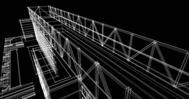 soyut mimari duvar kağıdı tasarımı, dijital konsept arkaplan