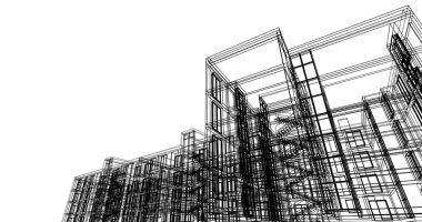 soyut mimari duvar kağıdı tasarımı, dijital konsept arkaplan