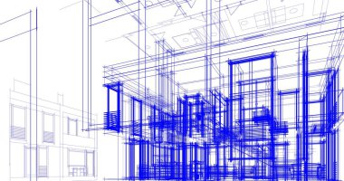 soyut mimari duvar kağıdı tasarımı, dijital konsept arkaplan