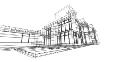 soyut mimari duvar kağıdı tasarımı, dijital konsept arkaplan