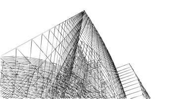 soyut mimari duvar kağıdı tasarımı, dijital konsept arkaplan