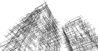 soyut mimari duvar kağıdı tasarımı, dijital konsept arkaplan