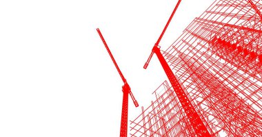 soyut mimari duvar kağıdı tasarımı, dijital konsept arkaplan