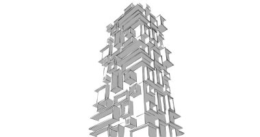 soyut mimari duvar kağıdı tasarımı, dijital konsept arkaplan