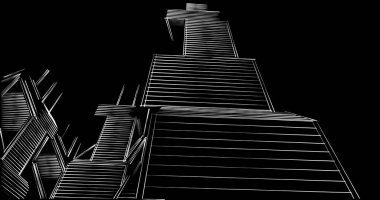 soyut mimari duvar kağıdı tasarımı, dijital konsept arkaplan